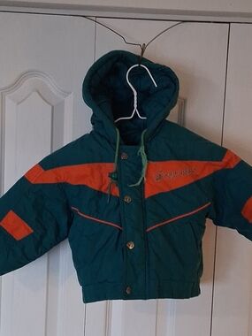 Kids Miami Dolohins 80's Hooded Winter Jacket (S/4)